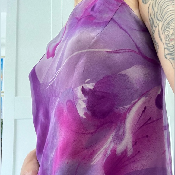 Purple floral slip Dress - Picture 4 of 6